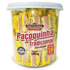 Paçoca Rolha Tradicional Pote C/56 Un Dacolonia