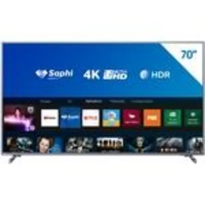 (AME R$ 3.825,00) Smart TV Tela 70” Philips
