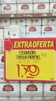 [Loja Fisica/Extra Anhaguera] Cerveja Stella Artois 310 ml por R$ 1,79