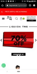 10% OFF no site da TNG