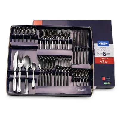 Conjunto de Faqueiro 42 Peças Milano - Brinox - Inox