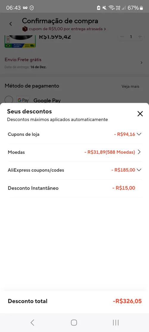 Imagem na descrição da promoção