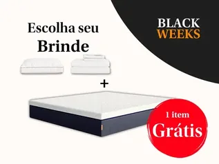 Kit Colchão Emma Premium Hybrid + Roupa de Cama ou 2 travesseiros Comfort Solteiro