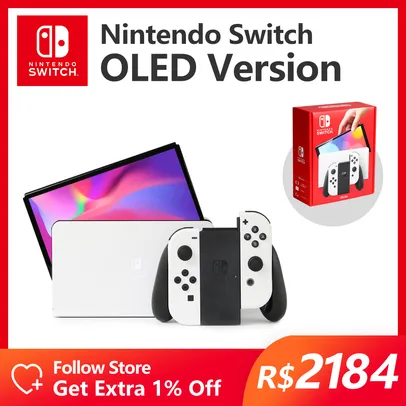 [16.03 21h] Nintendo switch oled modelo branco conjunto 7 Polegada tela colorida