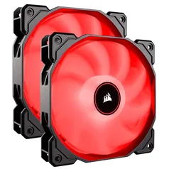 Cooler Fan Corsair AF140, 2 Unidades, 140mm, LED Vermelho, Preto - CO-9050089-WW