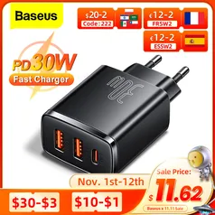 Baseus 20W USB Tipo C carregador