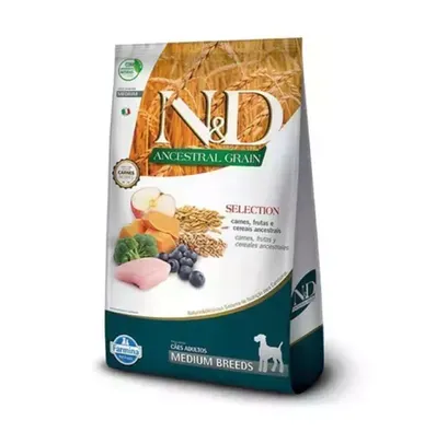 Ração N&D Ancestral Grain Frango 15kg - Cães Adultos Raças Médias 