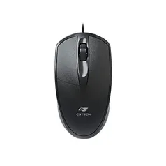 Mouse USB C3Tech Preto MS-31BK Ambidestro 1000DPI Compatível MacOS, Linux, Chrome OS, Windows, PC e Mac