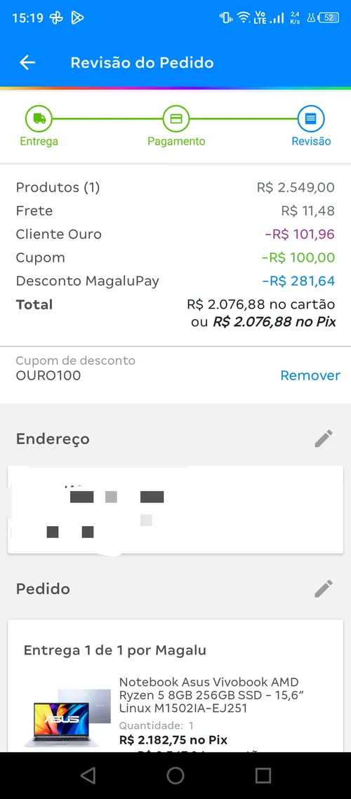 Imagem na descrição da promoção