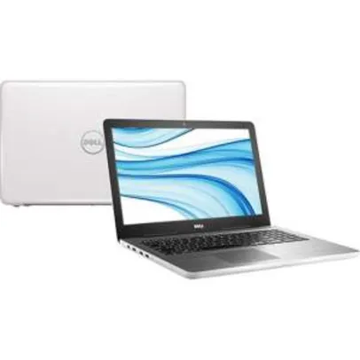 Notebook Dell Inspiron i15-5567-D40B Intel Core 7 i7 8GB (AMD Radeon R7 M445 de 4GB) 1TB Tela LED 15,6" Linux - Branco
