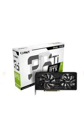 Placa de Vídeo Palit NVIDIA GeForce RTX 3060 Ti Dual, LHR, 8GB, GDDR6, DLSS, Ray Tracing, NE6306T019P2-190ADV1