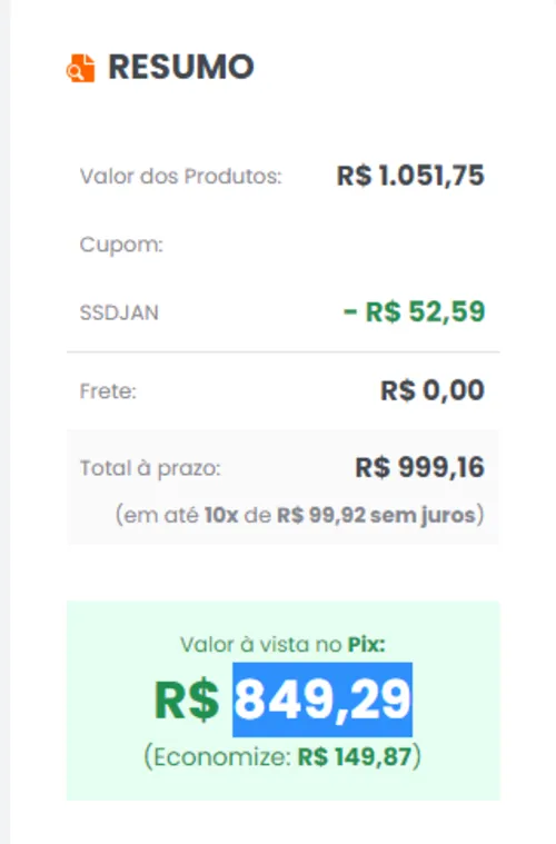 Imagem na descrição da promoção