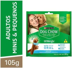 [Leve 3 e pague 2 + REC] Petisco Neslé Dog Chow Saúde Oral para Cães Adultos Pequenos - 105g