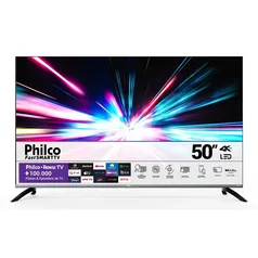 Smart TV Philco 50&quot; 4K PTV50G70R2CSGBL  HDR10 Dolby Audio 4X HDMI 2.0 WiFi Roku TV