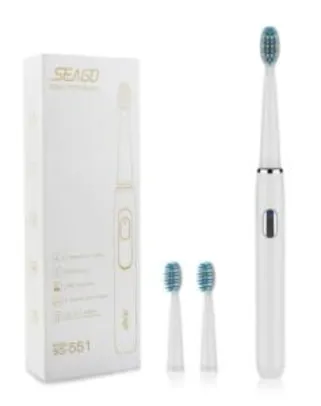 [LEVE 02, PAGUE 1] Escova de Dente Elétrica Seago SG551 03 Refis | R$105