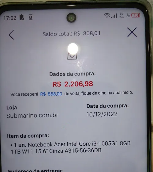 Imagem na descrição da promoção