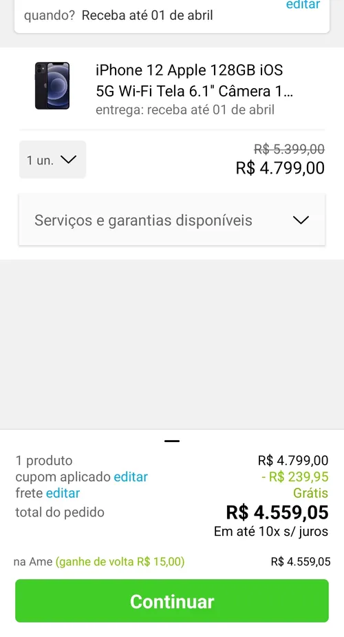 Imagem na descrição da promoção