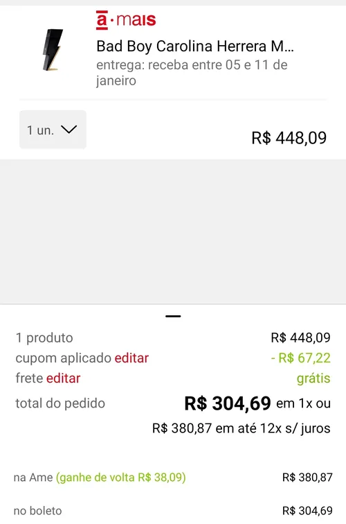 Imagem na descrição da promoção