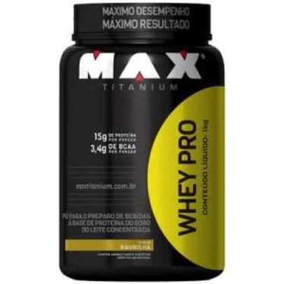 [CENTAURO] Whey Protein Max Titanium - 1Kg - Sabor Baunilha - R$46
