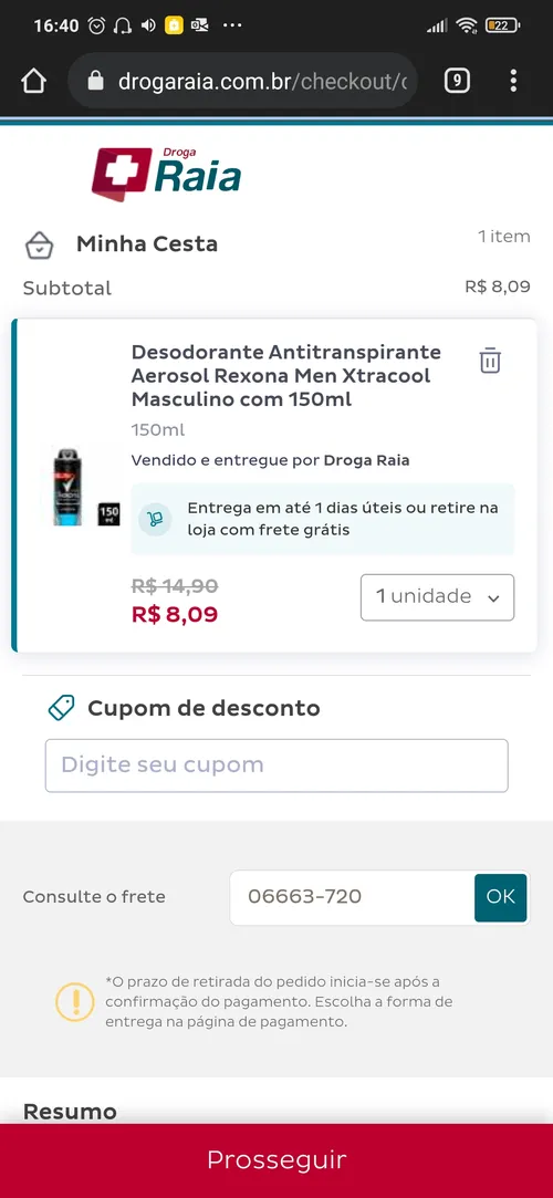 Imagem na descrição da promoção