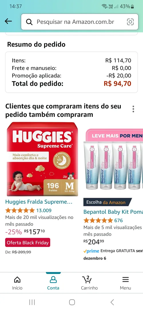 Imagem na descrição da promoção