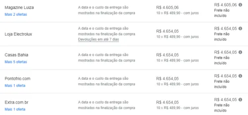 Imagem na descrição da promoção