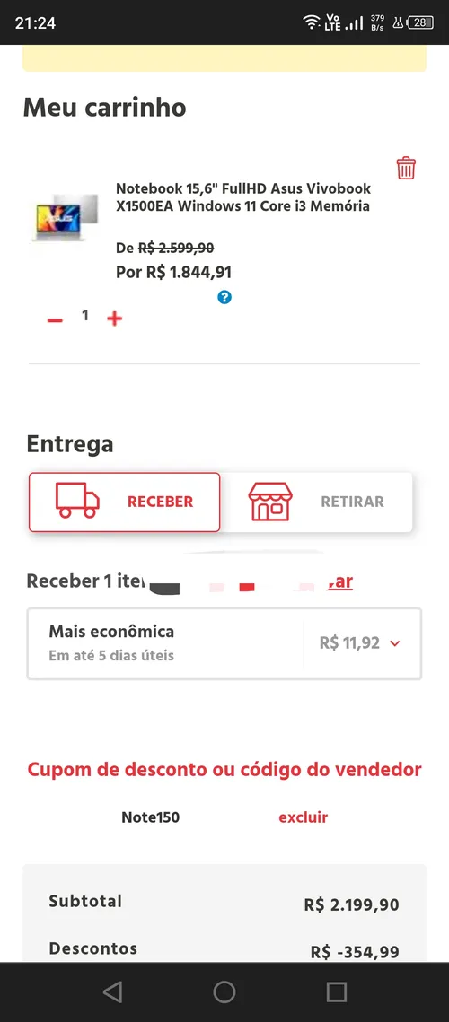 Imagem na descrição da promoção