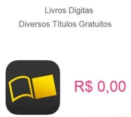 [Saraiva] Livros digitais de graça - R$0,00