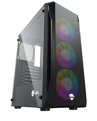 Gabinete Gamer Ninja AERO, RGB, Vidro Temperado -  Com 3 Fans