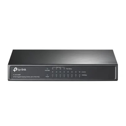 Switch TP-LINK 8 portas 4 Portas POE Gigabit 10/100/1000Mbps Rack - TL-SG1008P