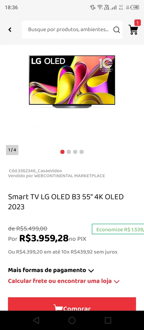 Imagem na descrição da promoção