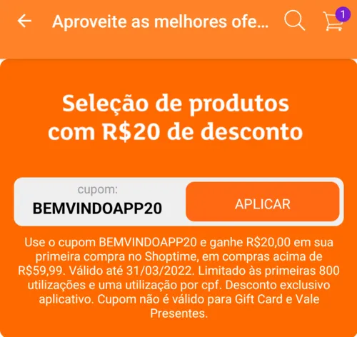 Imagem na descrição da promoção