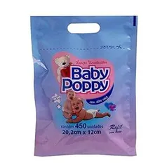 LENÇOS UMEDECIDOS BABY POPPY REFIL 450 UNIDADES