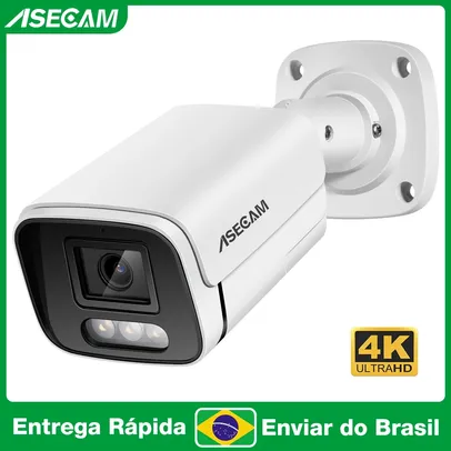 [App/BR]Câmera IP Asecam 8MP IP67 com visão noturno colorido/Smart