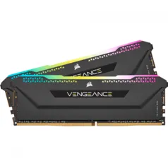 Memória DDR4 Corsair Vengeance RGB Pro SL, 16GB (2x8GB) 3200MHz, Black, CMH16GX4M2E3200C16