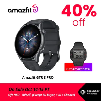 Novo Amazfit GTR 3 Pro Smartwatch | Alexa
