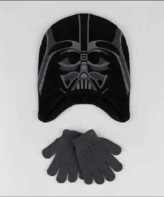 Kit infantil | Gorro Darth Vader Star Wars preto + luva | tricô | algumas cidades | R$19