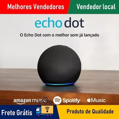 [Do Brasil] Amazon Echo Dot 5ª geração com Alexa - Echo Dot com o melhor Som já lançado