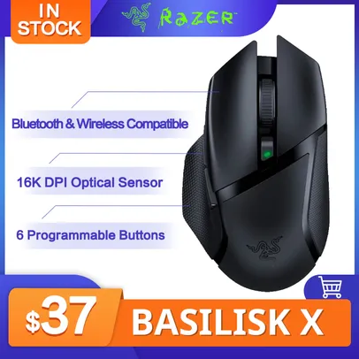 Razer Basilisk X Hyperspeed Wireless Gaming Mouse R$ 209