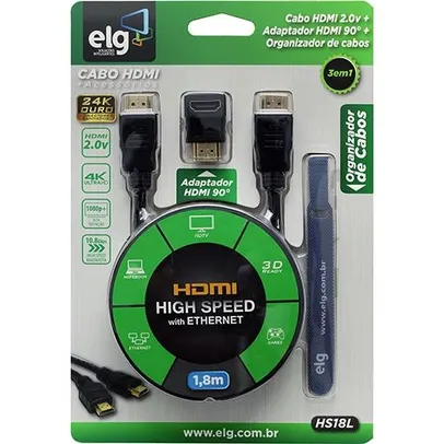 (AME R$12) Kit HDMI ELG | R$24