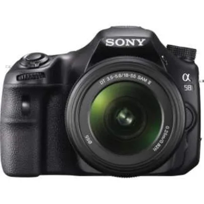 [Zamax] Câmera semi profissional DSLR Sony Alpha SLT-A58 Full HD 20,2 MP - R$1872