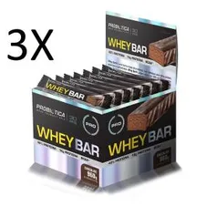 [3 Caixas] CAIXA WHEY BAR 24 UNIDADES 40g PROBIOTICA - Probiotica