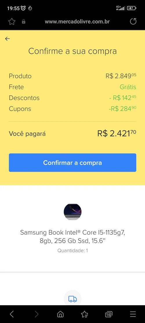 Imagem na descrição da promoção