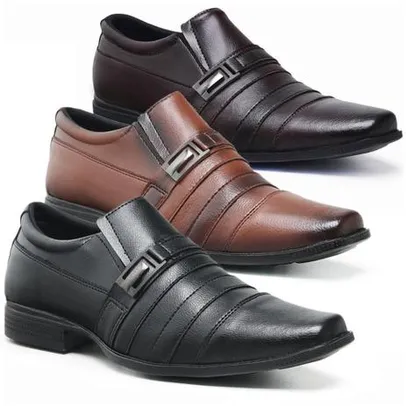 Kit 3 Pares Sapato Social Masculino Moderno Elegante - Valesconi