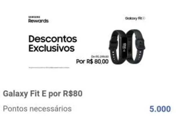 [Samsung Rewards] Galaxy Fit E Preto R$80