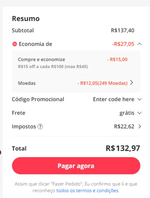 Imagem na descrição da promoção