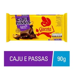 Chocolate GAROTO Castanha de Caju e Passas 90g