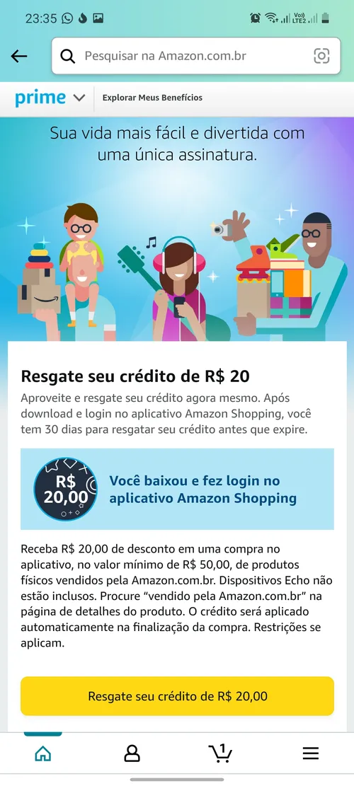 Imagem na descrição da promoção