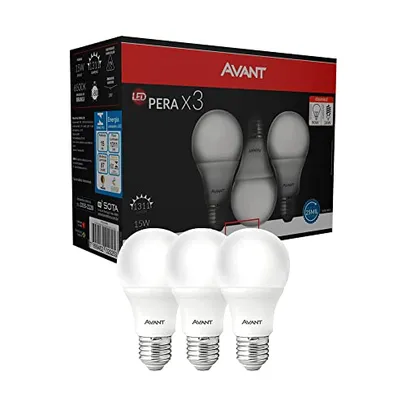 KIT COM 3 LÂMPADAS LED BULBO 15W BIVOLT 6500K Branco Frio AVANT- 335441473