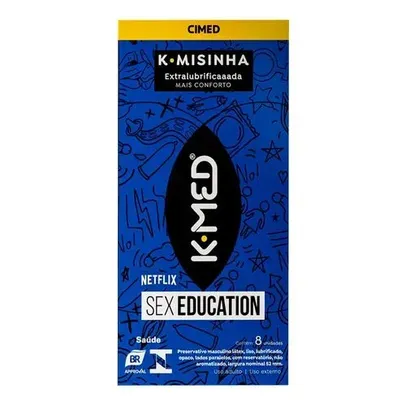 (2 por R$ 7,25 cada)Preservativo K-med Sex Education K-Misinha Extra Lubrificado 8 Unidades